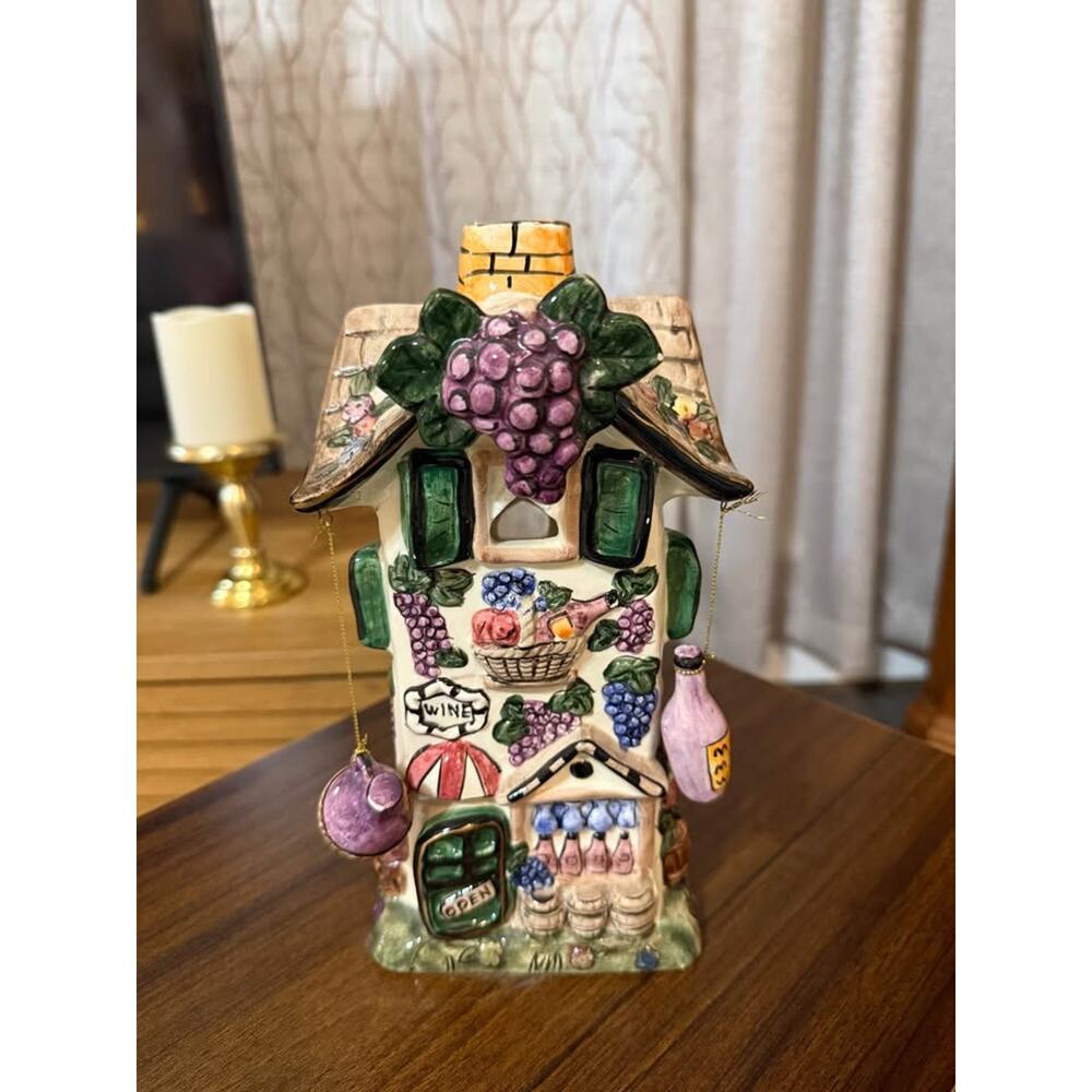 Vintage Elements Ceramic House Candle Holder Cottagecore Decor - Picture 2 of 5